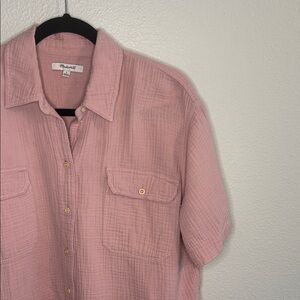 Madewell Pink Button Down Shirt